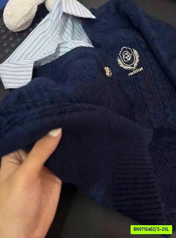 CARDIGAN PHỐI CỔ SƠ MI