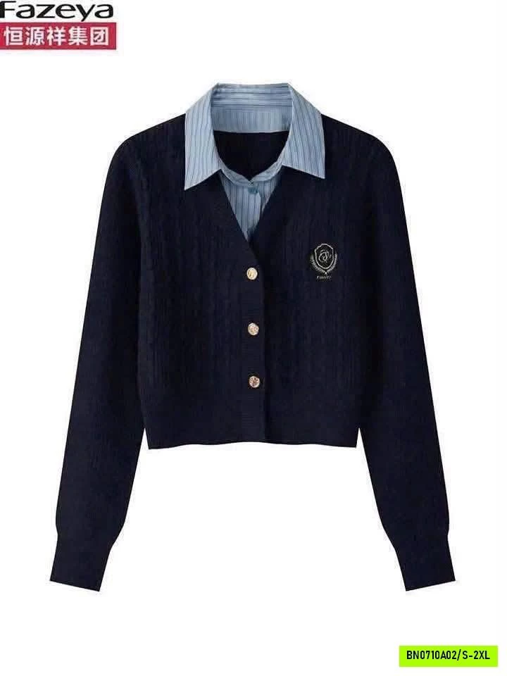CARDIGAN PHỐI CỔ SƠ MI