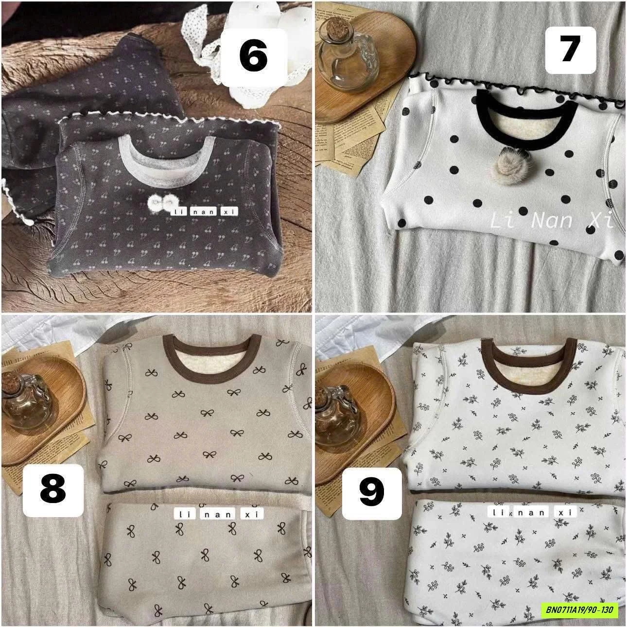 BỘ LÓT LÔNG NHÍ TONE HÀN LINANXI