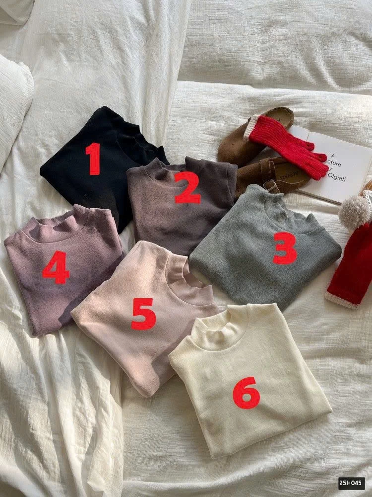 ÁO THUN GIỮ NHIỆT TRƠN MÀU CAO CỔ AMBB 25H045