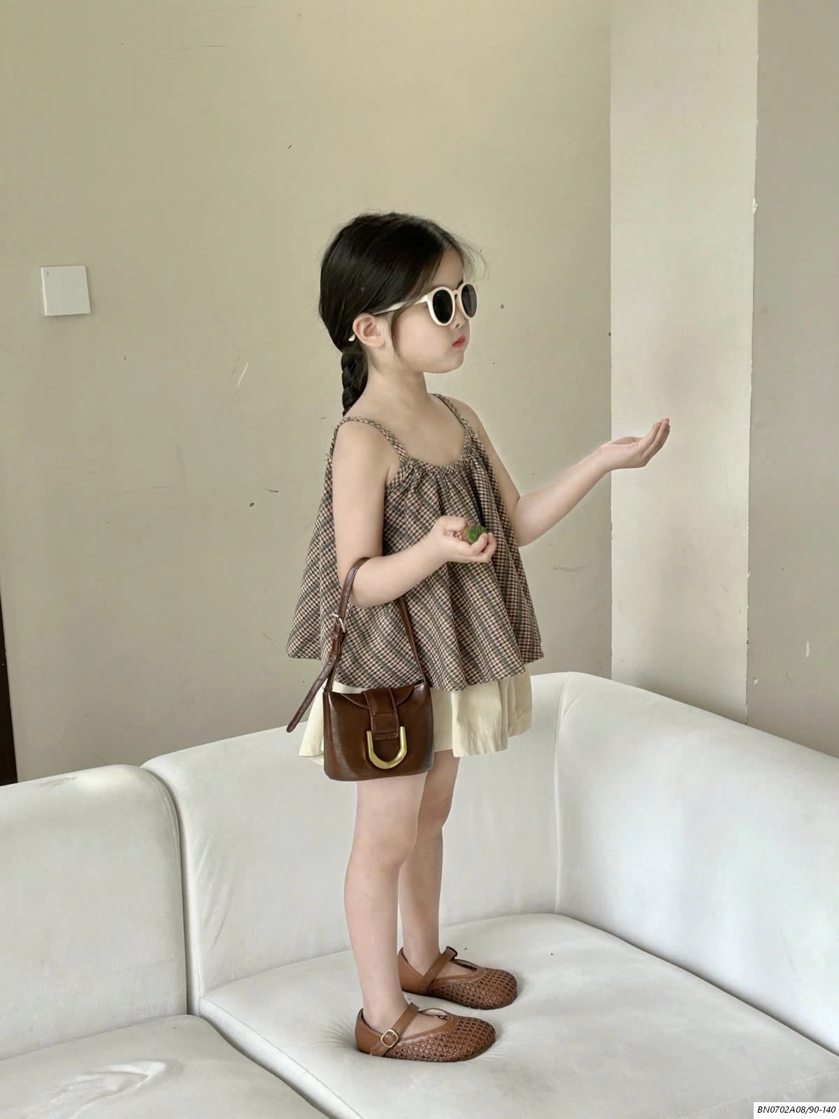 SÉT 2 DÂY CARO NÂU VINTAGE