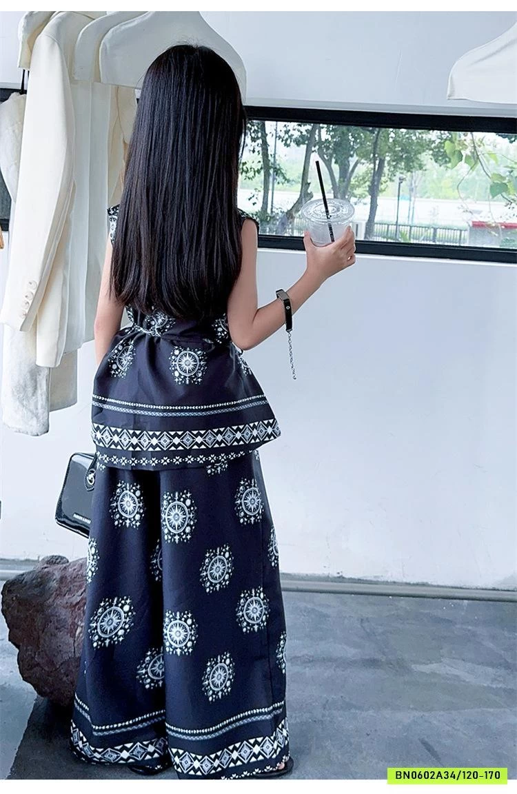 SÉT ĐŨI HOA VĂN QUẦN SUÔNG