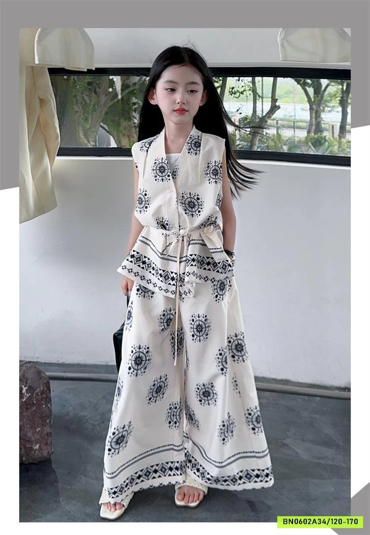 SÉT ĐŨI HOA VĂN QUẦN SUÔNG