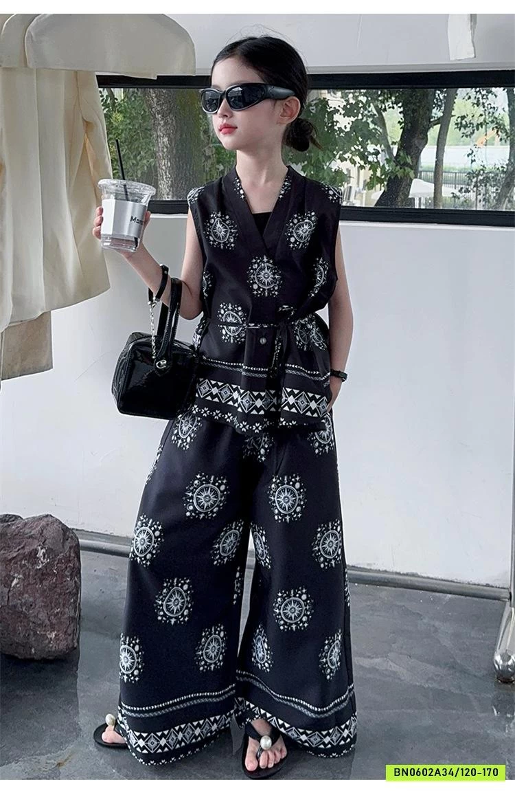 SÉT ĐŨI HOA VĂN QUẦN SUÔNG