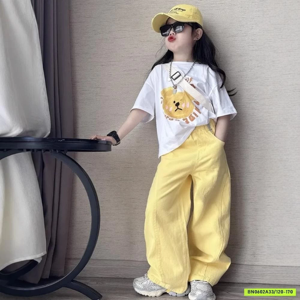 ÁO THUN GẤU MIX QUẦN SUÔNG