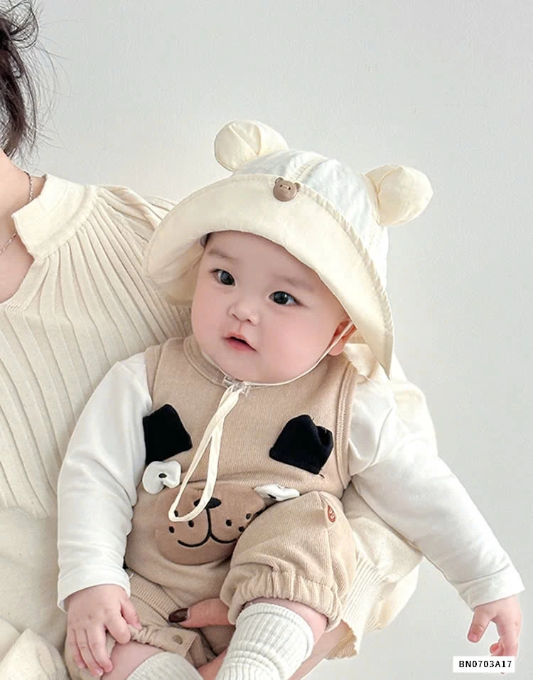 MŨ BÈO TAI GẤU KÈM QUAI