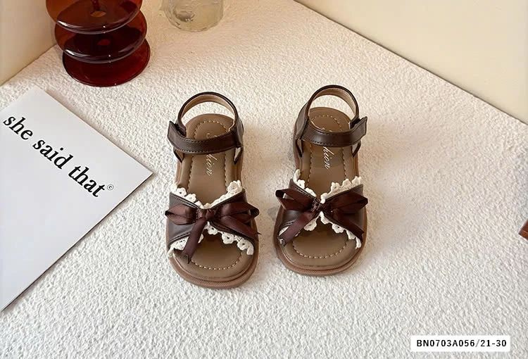 SANDAL NƠ VIỀN REN