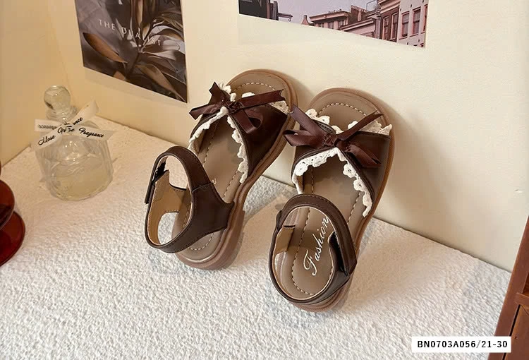 SANDAL NƠ VIỀN REN