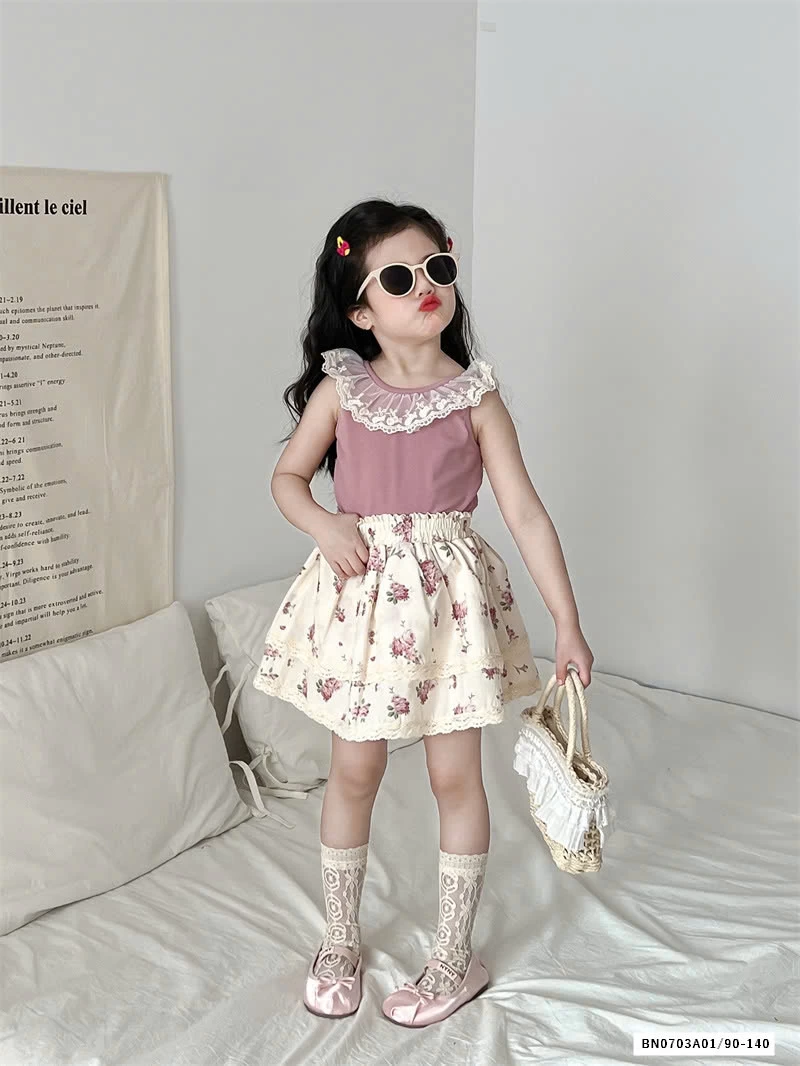 SÉT ÁO HỒNG MIX CV HOA