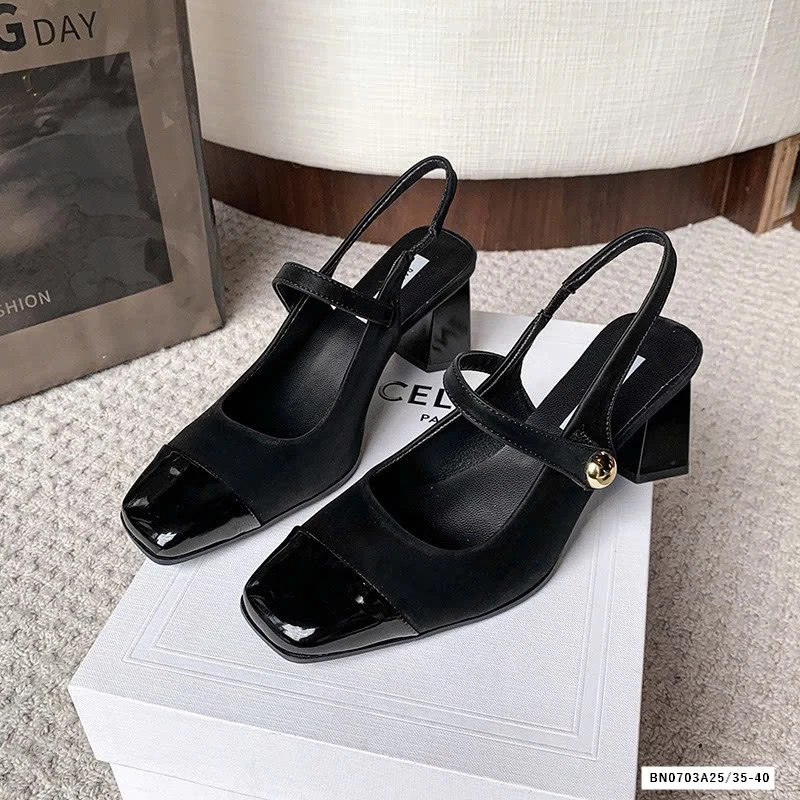 GIÀY CAO GÓT MŨI VUÔNG GÓT HỞ NỮ