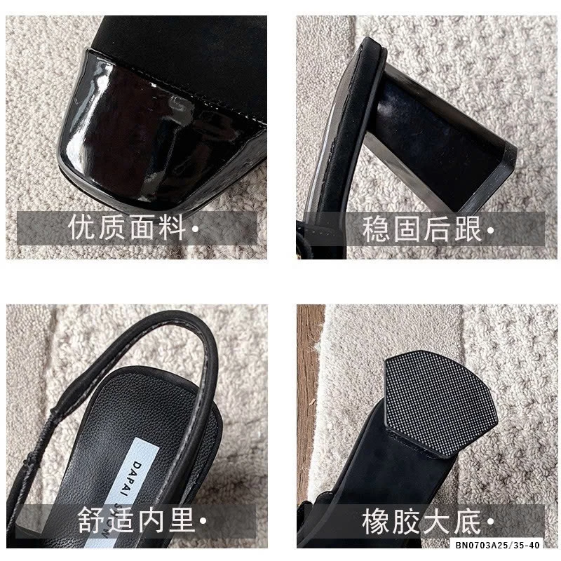 GIÀY CAO GÓT MŨI VUÔNG GÓT HỞ NỮ