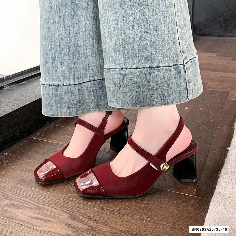 GIÀY CAO GÓT MŨI VUÔNG GÓT HỞ NỮ