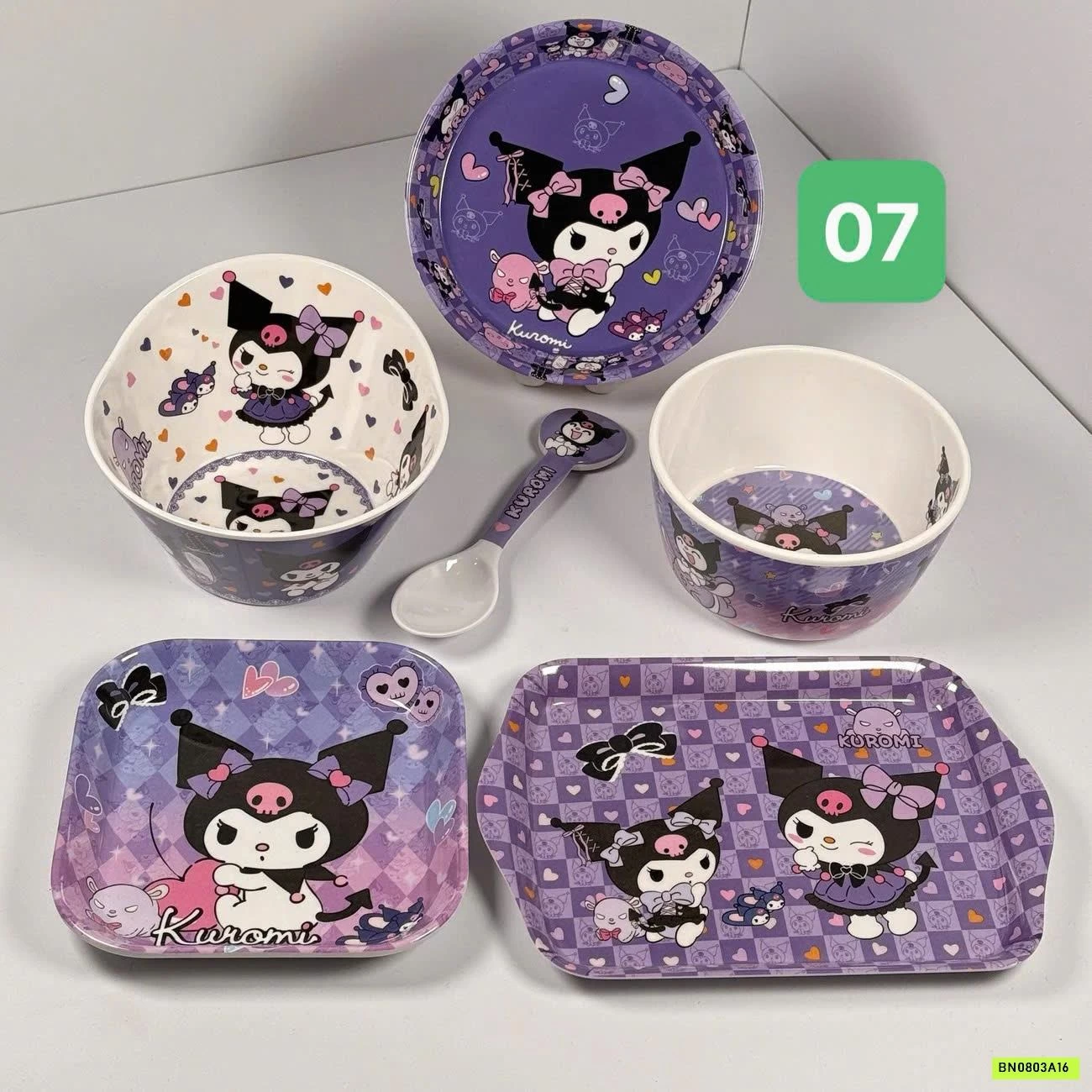 BỘ BÁT ĐĨA 6 CHI TIẾT HOẠT HÌNH