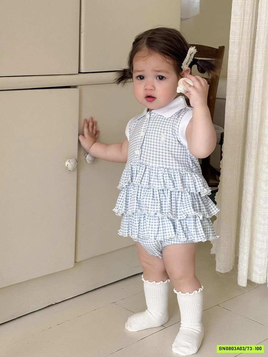 BODY VÁY CARO XANH SZ NHÍ