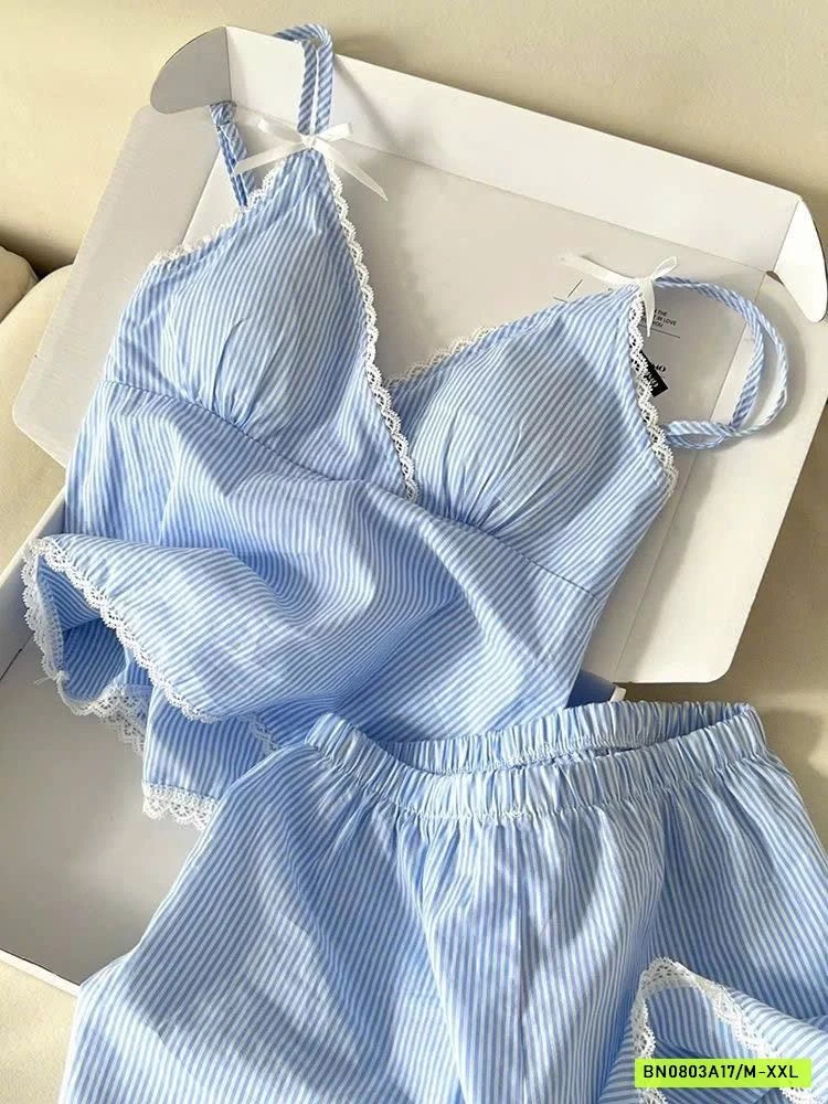 BỘ NGỦ 2 DÂY SỌC XANH