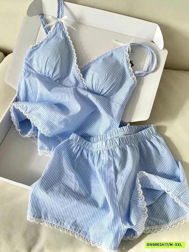 BỘ NGỦ 2 DÂY SỌC XANH