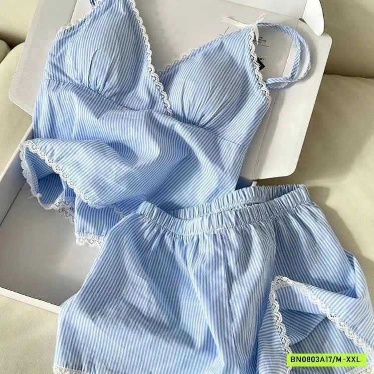 BỘ NGỦ 2 DÂY SỌC XANH