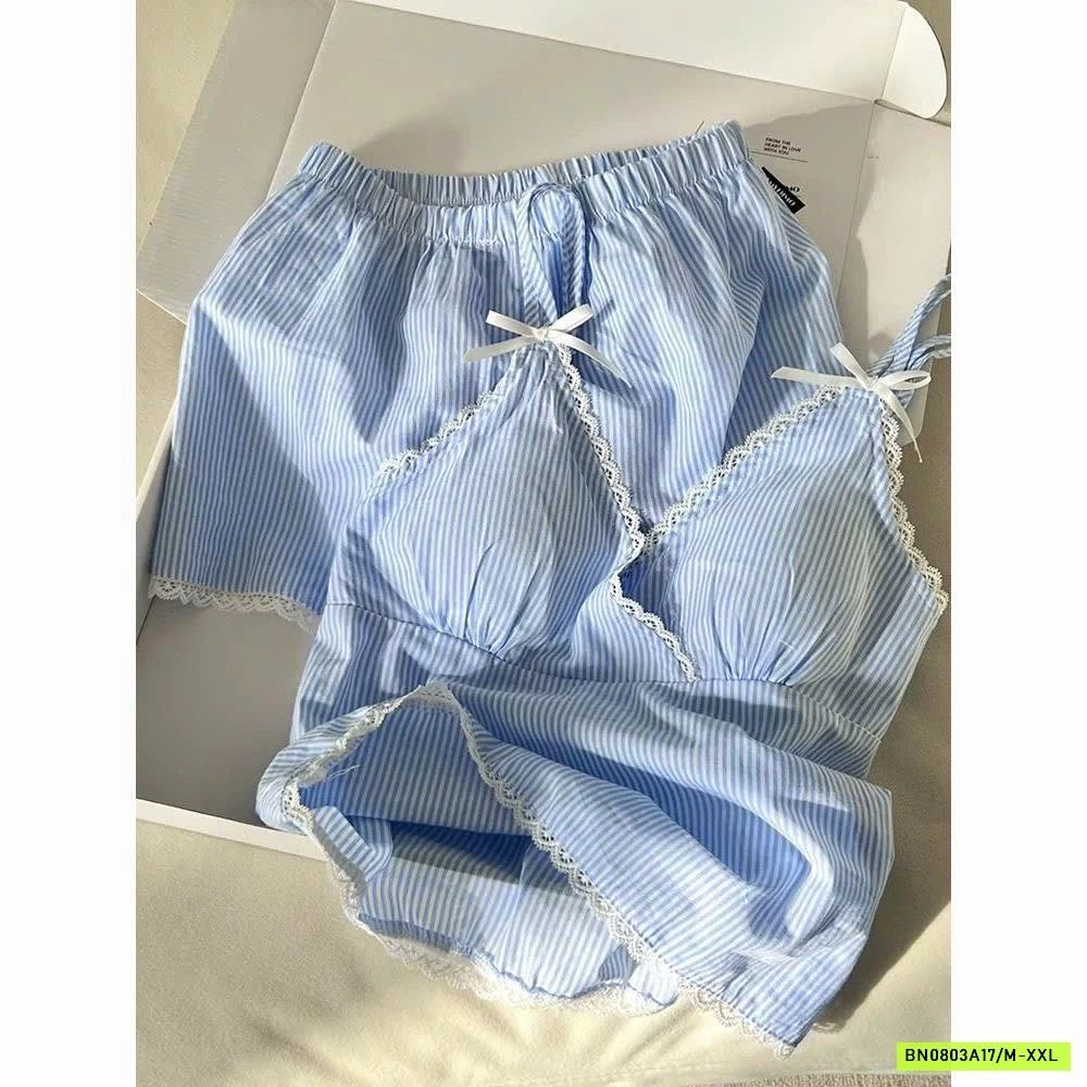 BỘ NGỦ 2 DÂY SỌC XANH