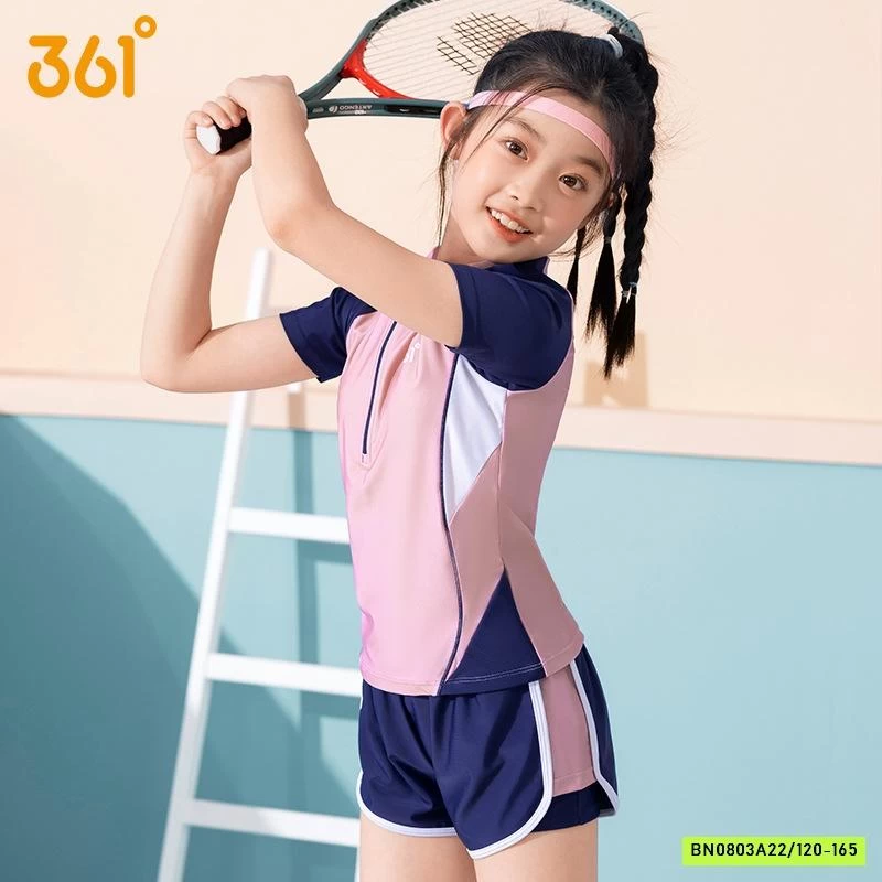 SÉT BƠI NGẮN TAY THỂ THAO 361 BÉ GÁI