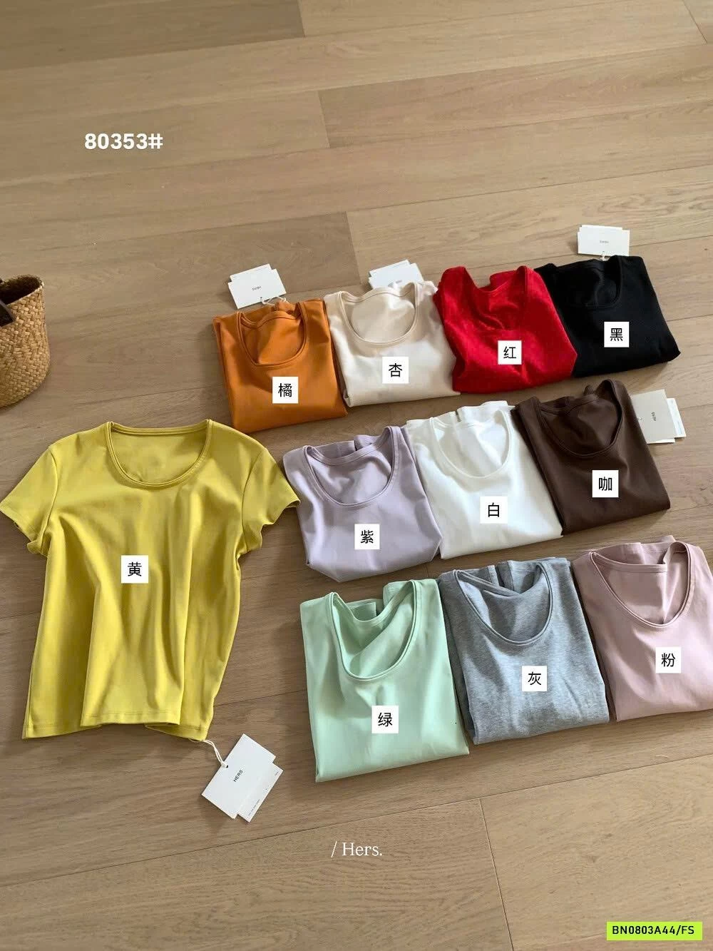 ÁO THUN VIỀN CỔ HER GIẢ 2 LỚP