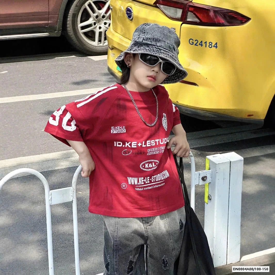 ÁO THỂ THAO ĐỎ MIX JEANS LOANG ĐEN