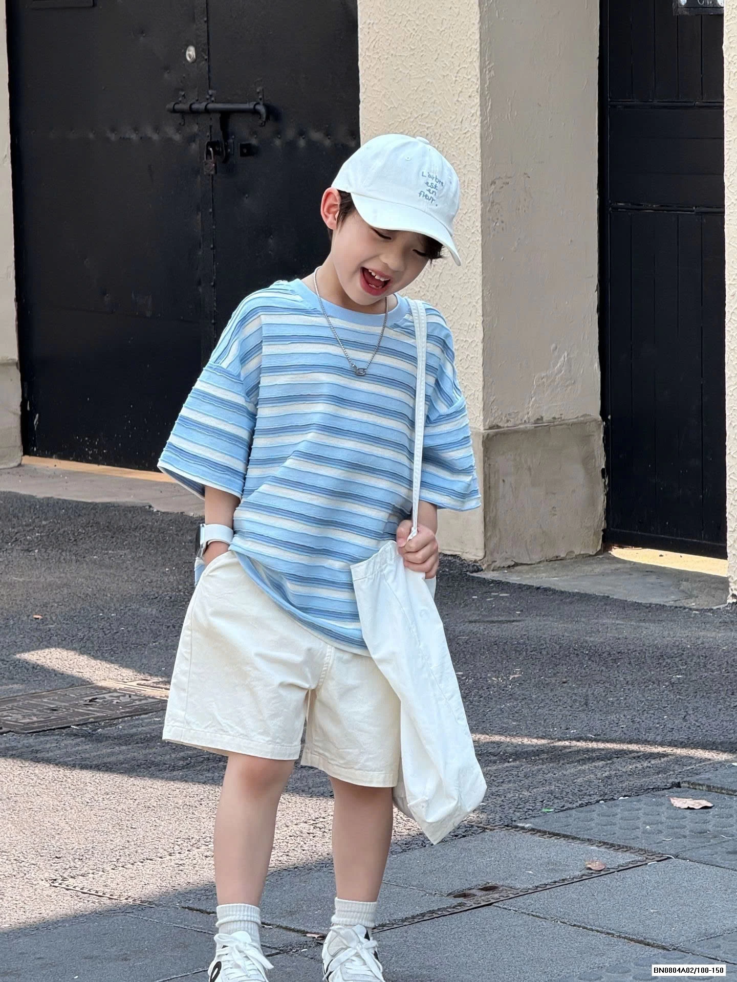 ÁO KẺ XANH MIX SHORT THÔ MỀM