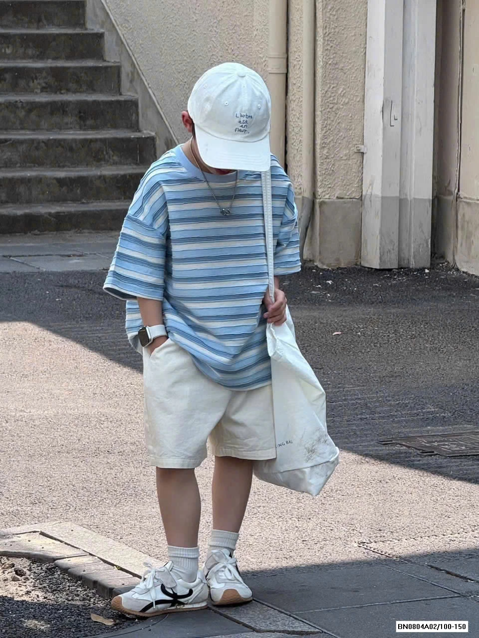 ÁO KẺ XANH MIX SHORT THÔ MỀM