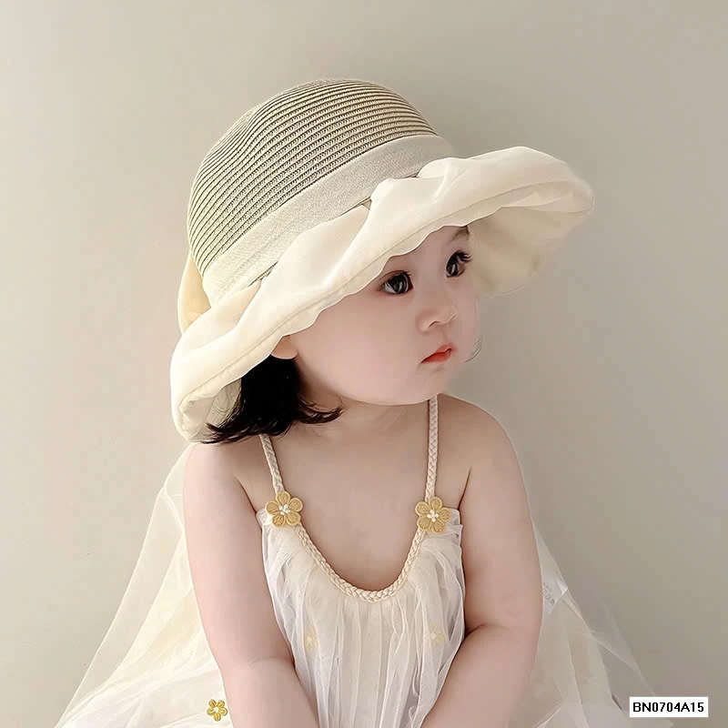 MŨ CÓI VIỀN BÈO NƠ SZ NHÍ