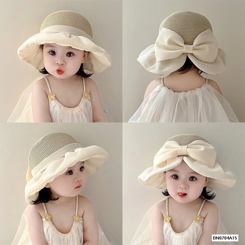 MŨ CÓI VIỀN BÈO NƠ SZ NHÍ