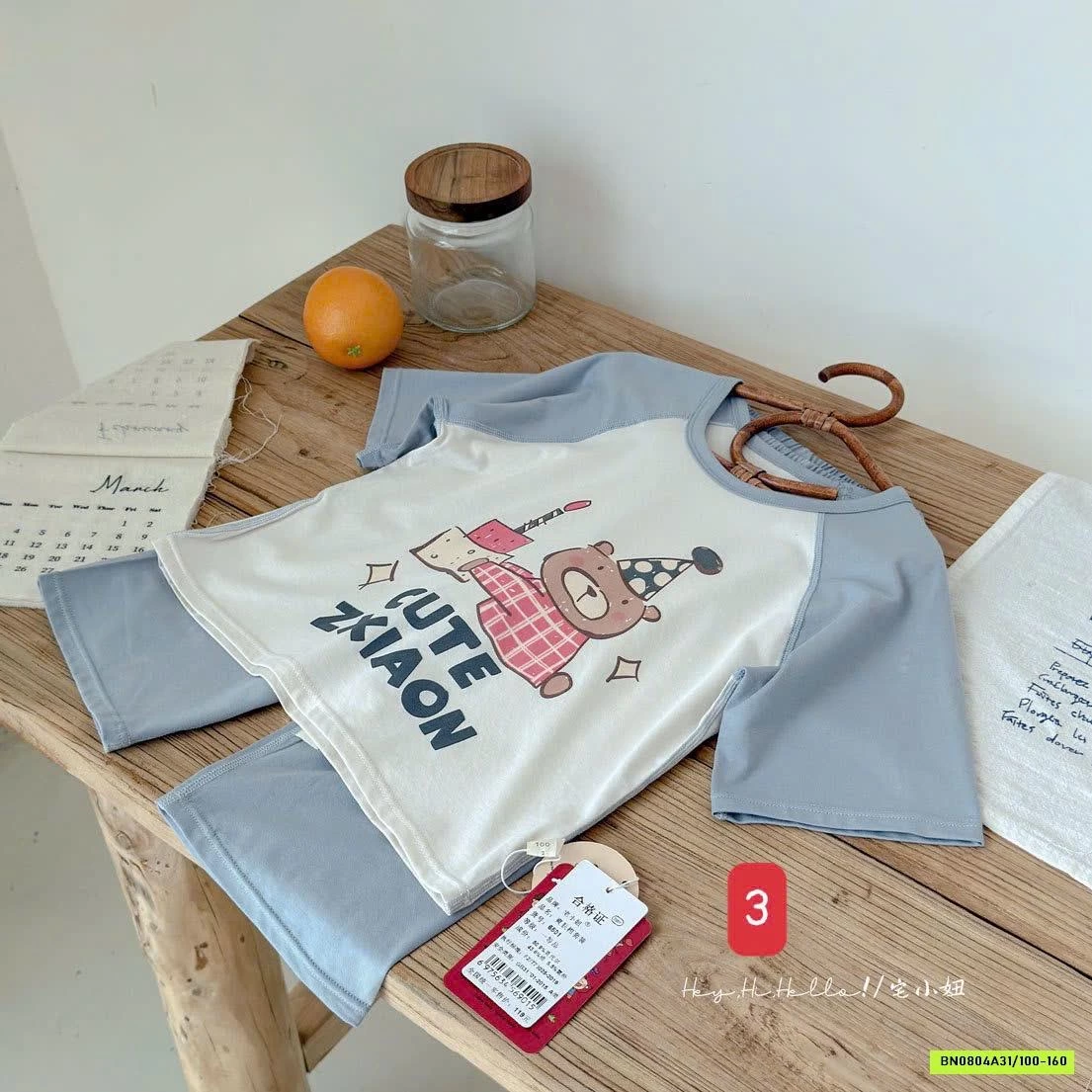 BỘ THUN LẠNH PHỐI MÀU TAY