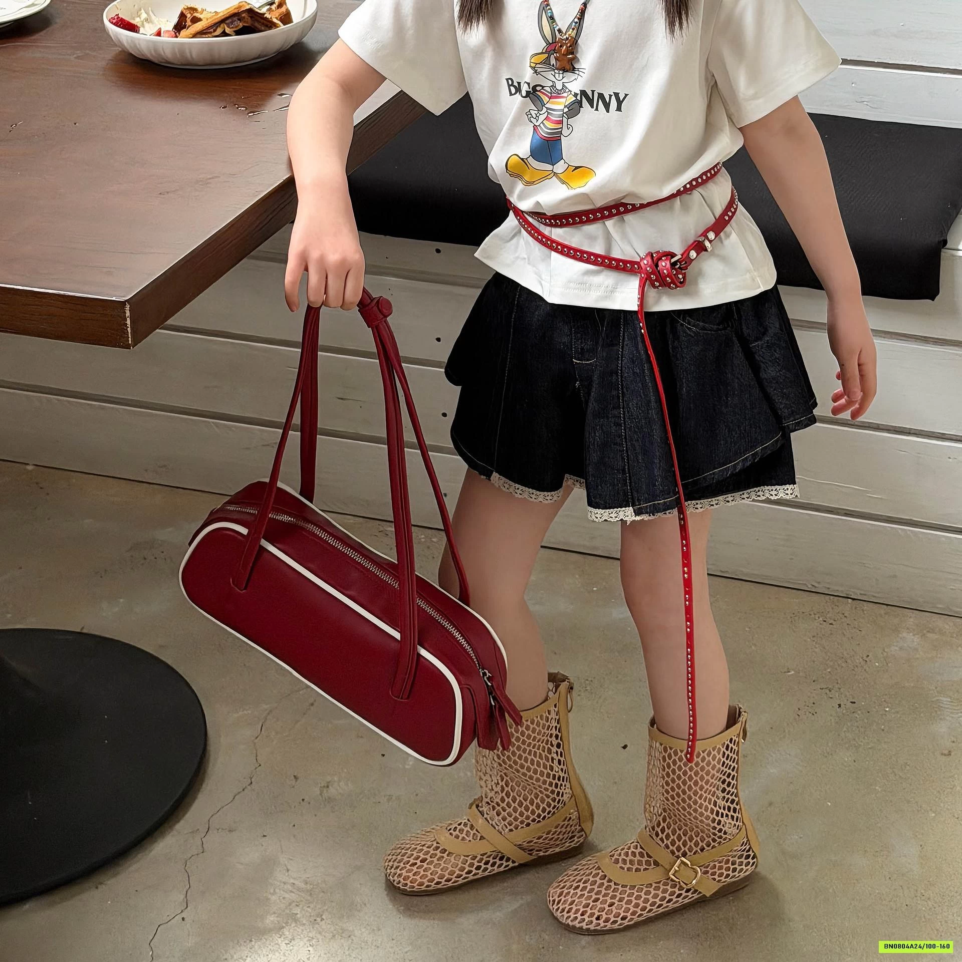 ÁO THUN THỎ MIX QUẦN VÁY DENIM