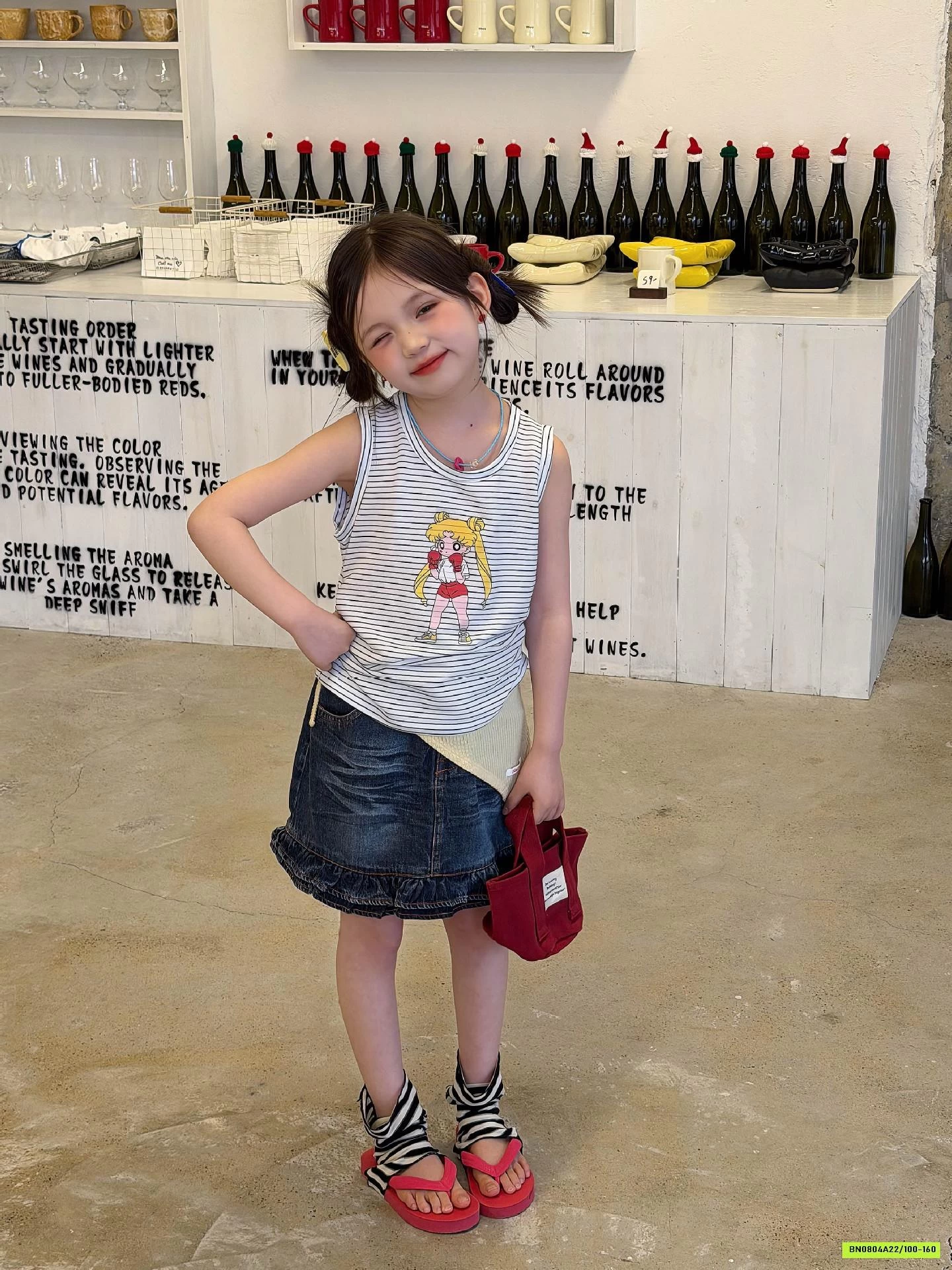 ÁO KẺ MIX CV JEANS ĐUÔI CÁ