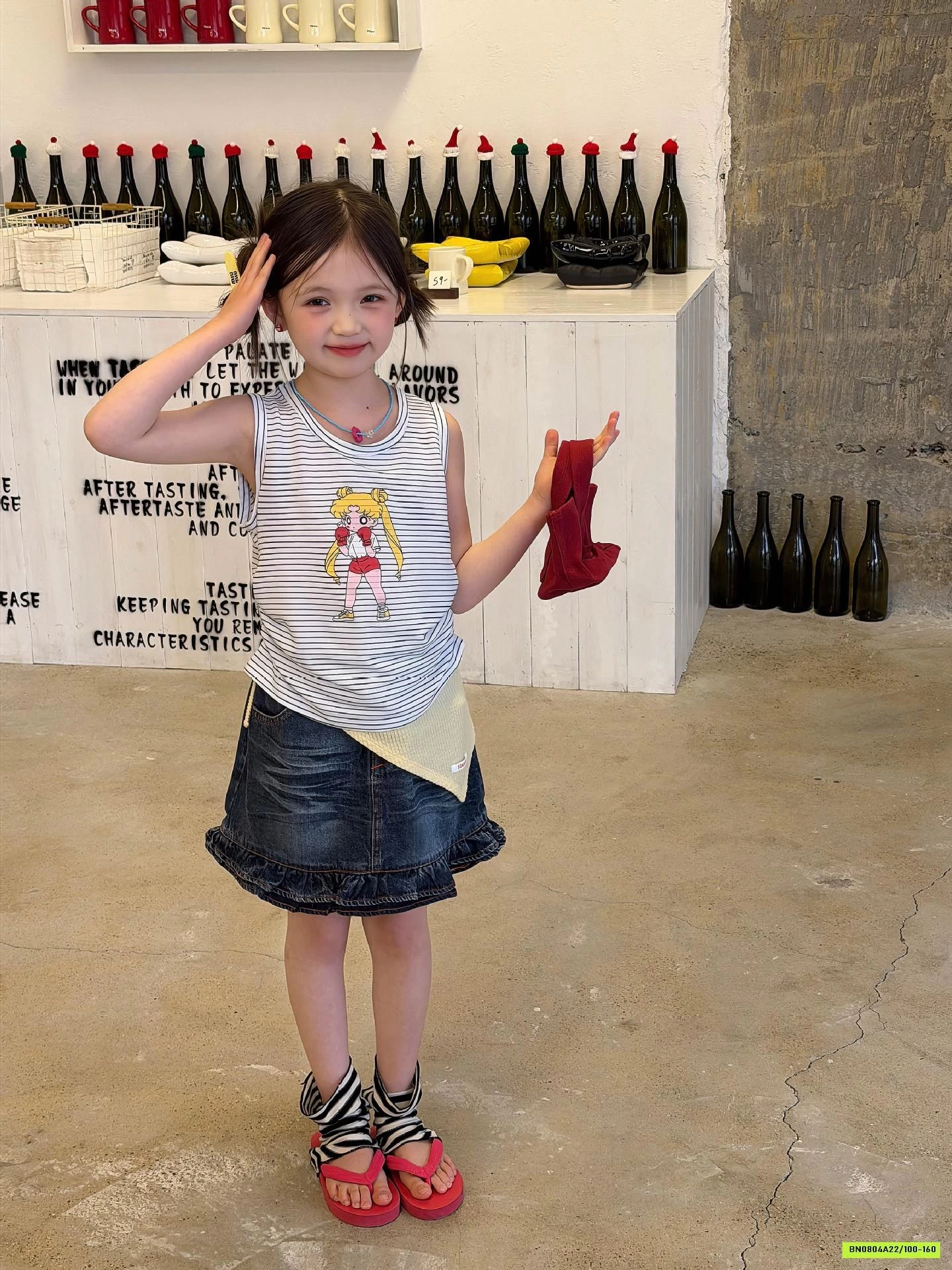 ÁO KẺ MIX CV JEANS ĐUÔI CÁ