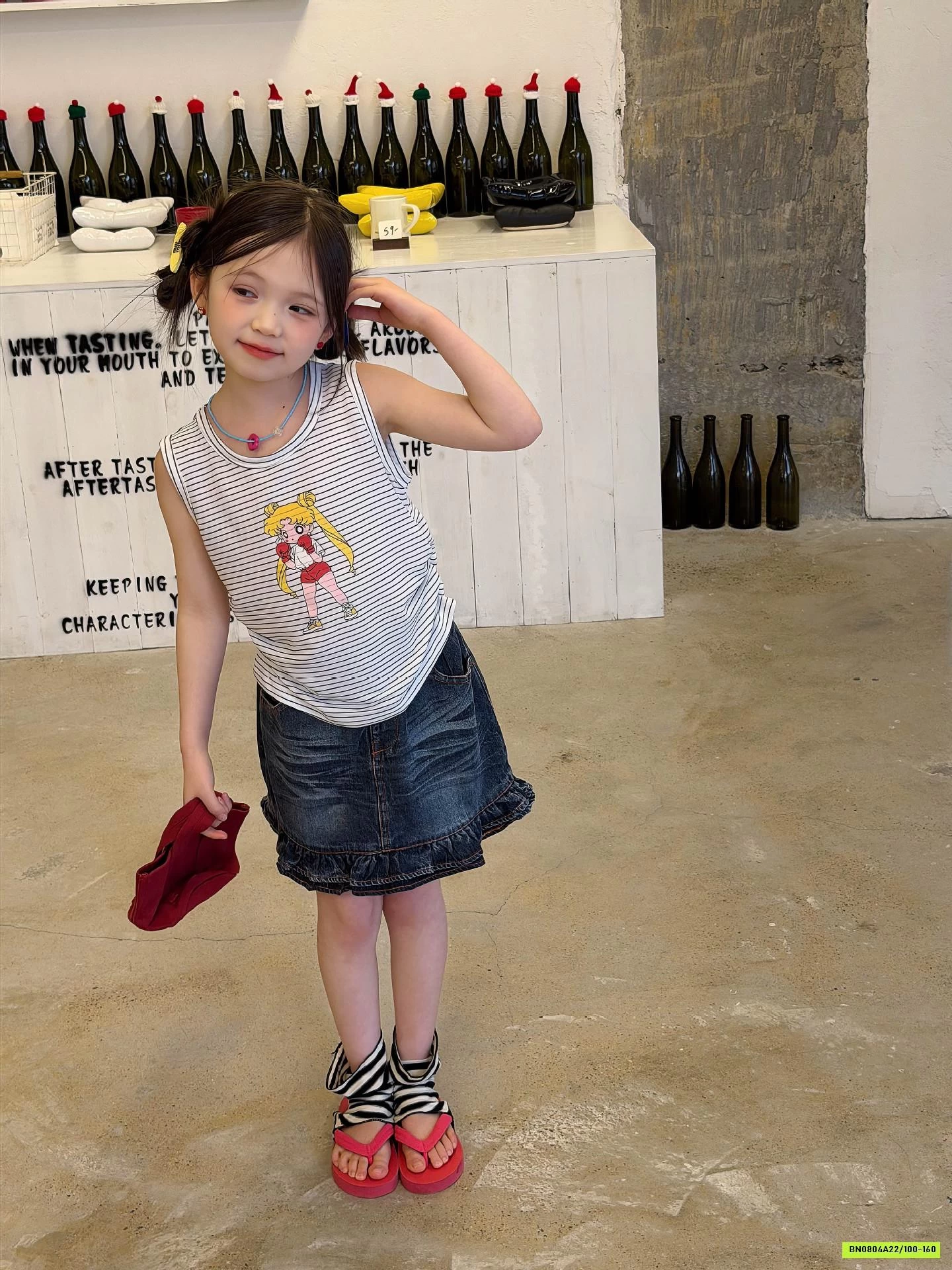 ÁO KẺ MIX CV JEANS ĐUÔI CÁ