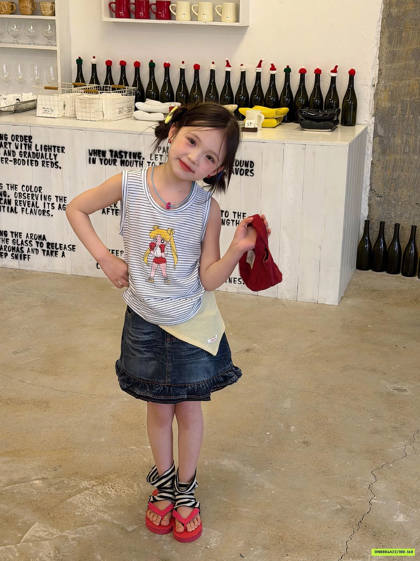 ÁO KẺ MIX CV JEANS ĐUÔI CÁ