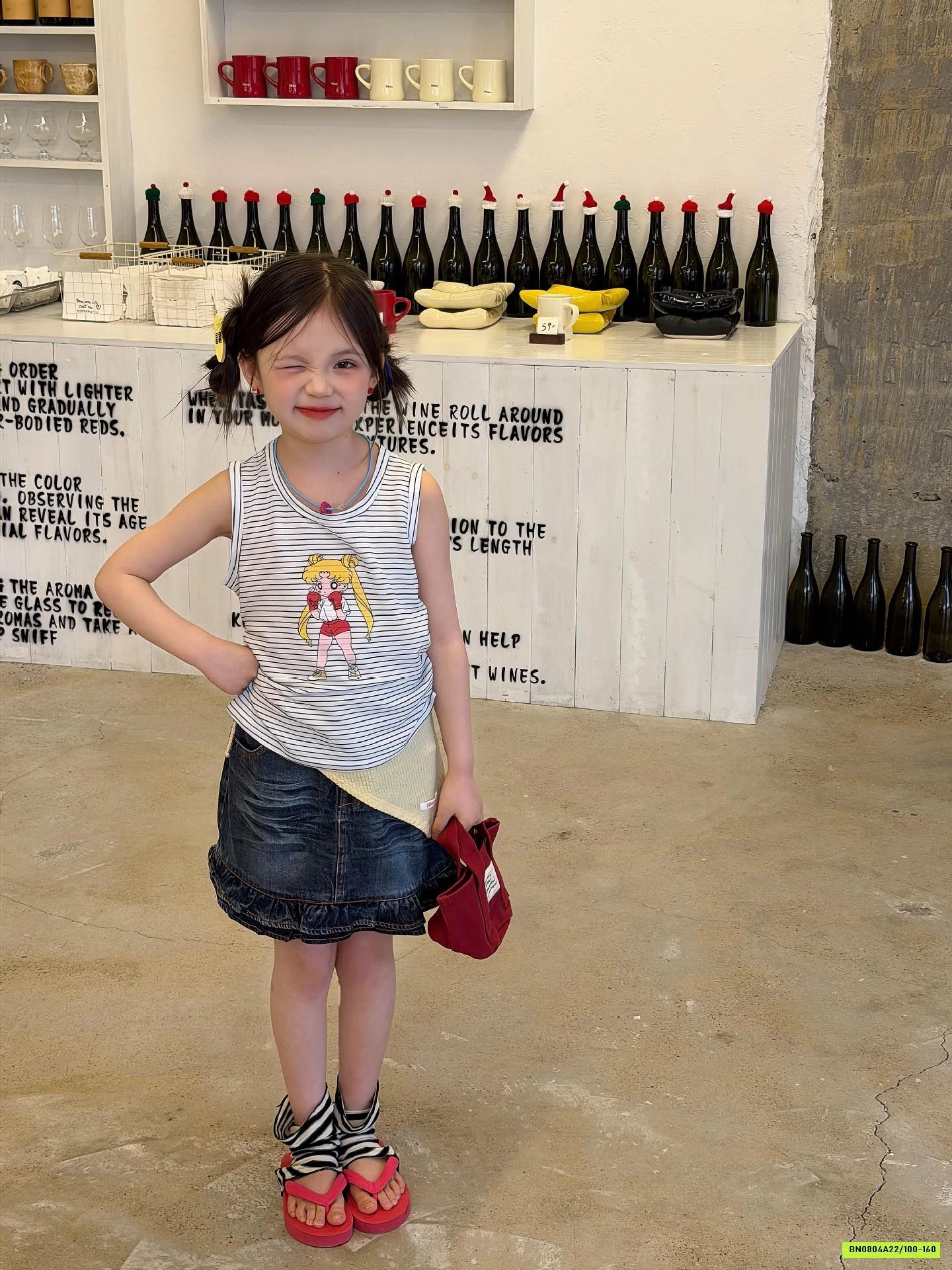 ÁO KẺ MIX CV JEANS ĐUÔI CÁ