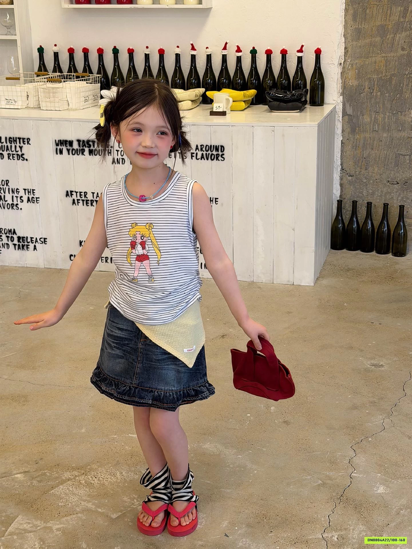 ÁO KẺ MIX CV JEANS ĐUÔI CÁ