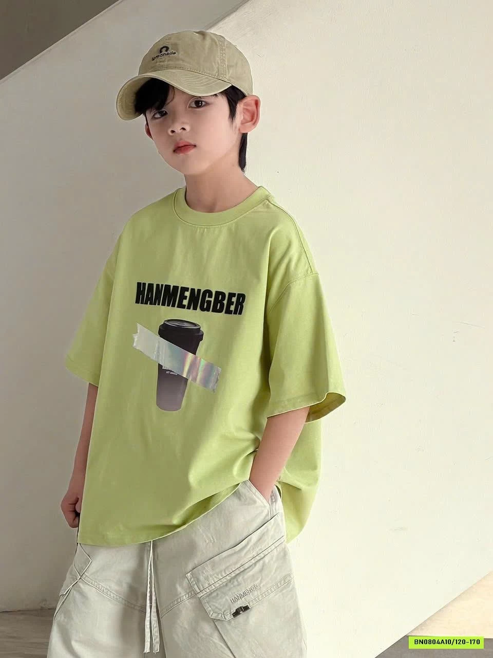 ÁO THUN XANH IN HÌNH CỐC SZ ĐẠI