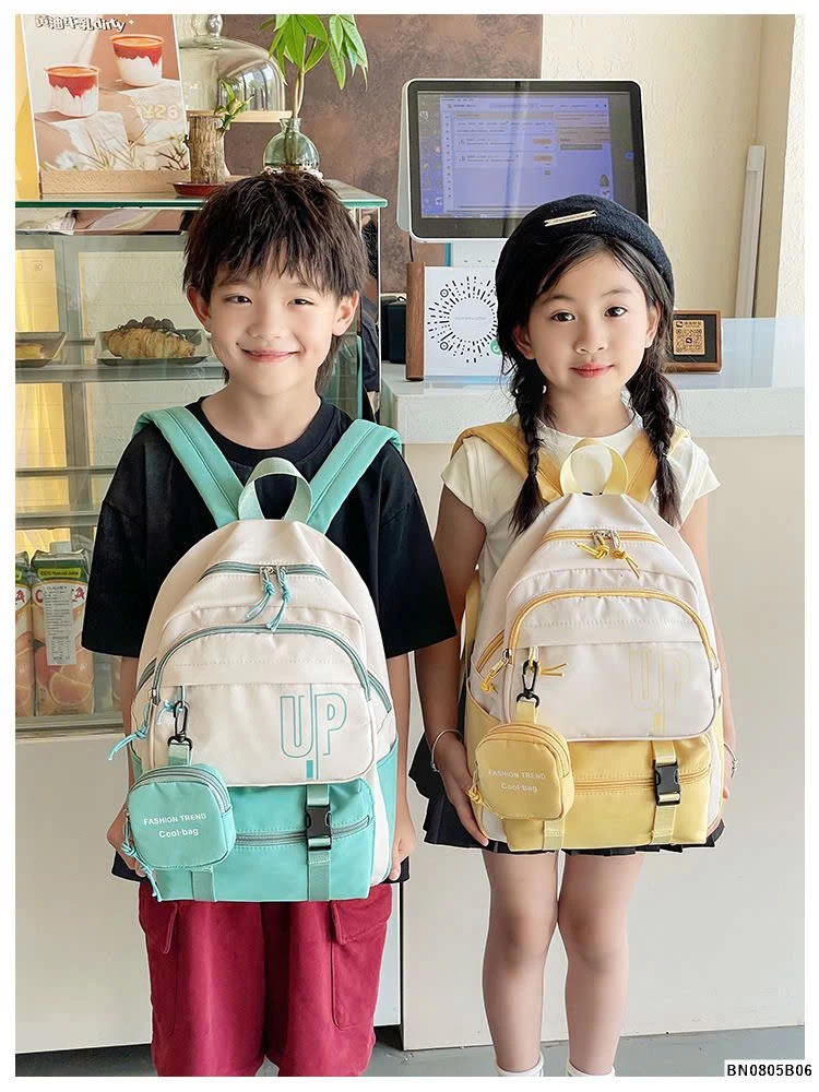 BALO VẢI TIỂU HỌC PHỐI MÀU CHỮ UP