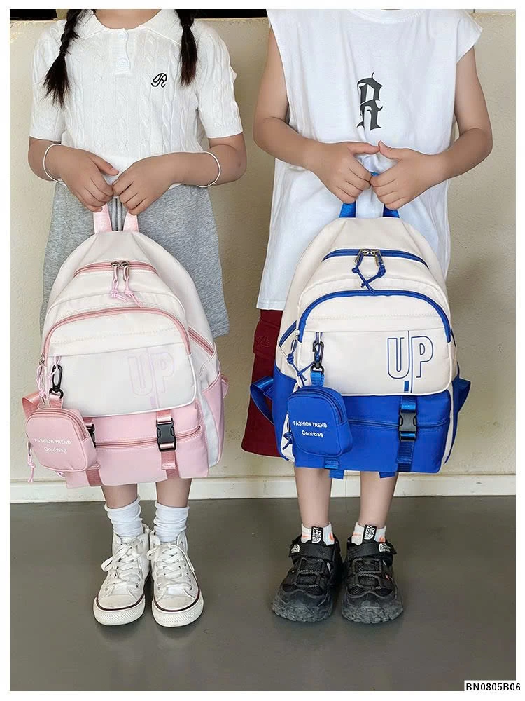 BALO VẢI TIỂU HỌC PHỐI MÀU CHỮ UP
