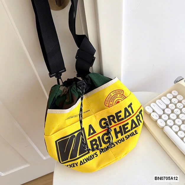 TÚI VẢI CANVAS IN CHỮ ĐEO CHÉO