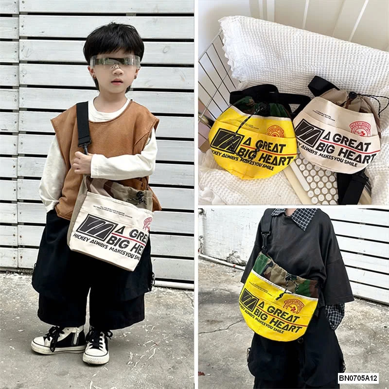 TÚI VẢI CANVAS IN CHỮ ĐEO CHÉO