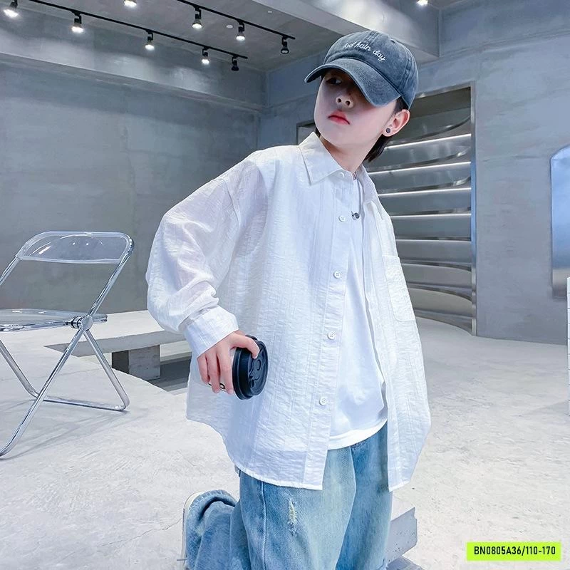 SƠ MI ĐŨI DÀI TAY TRẮNG HHBABY