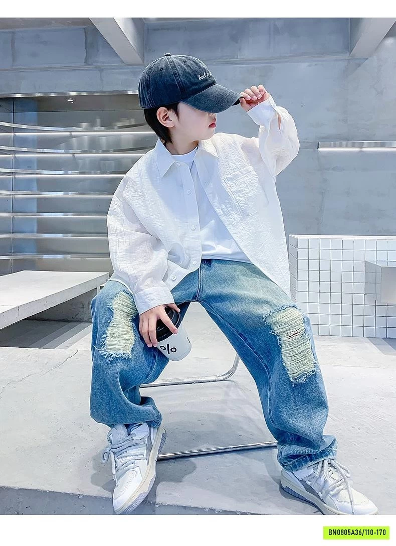 SƠ MI ĐŨI DÀI TAY TRẮNG HHBABY