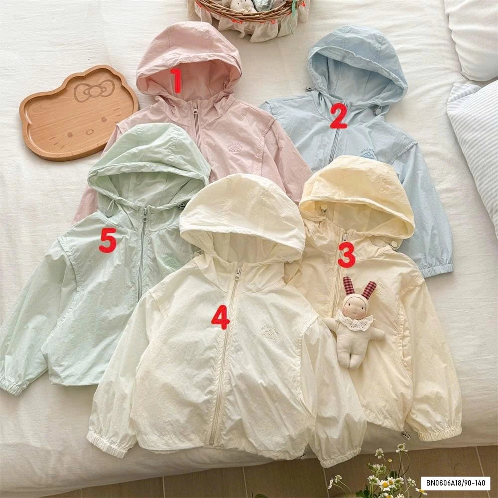 KHOÁC GIÓ MỎNG CHỐNG NẮNG TRƠN MÀU