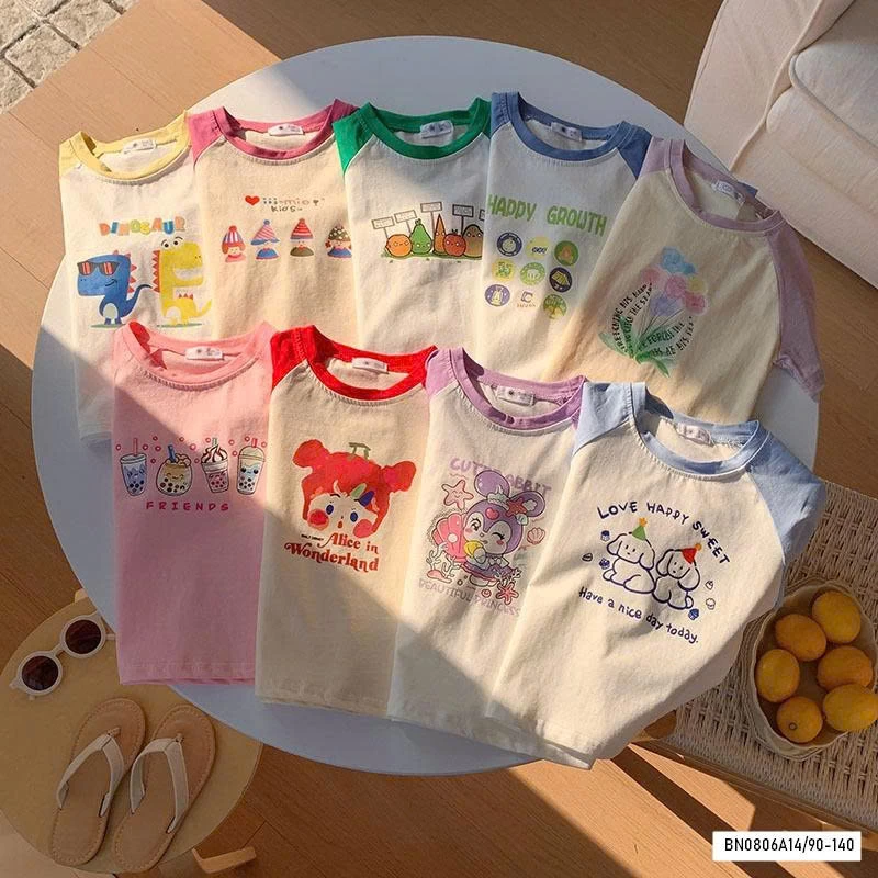 ÁO THUN PHỐI MÀU TAY 7 MẪU