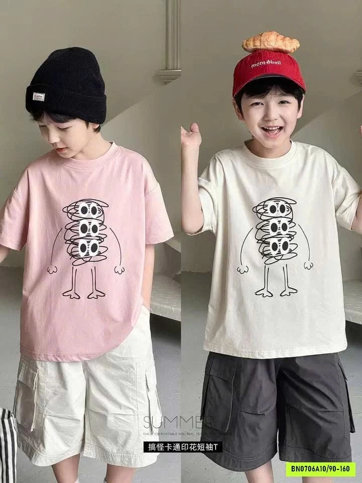 ÁO THUN IN HÌNH NGỘ NGHĨNH AOAOKIDS