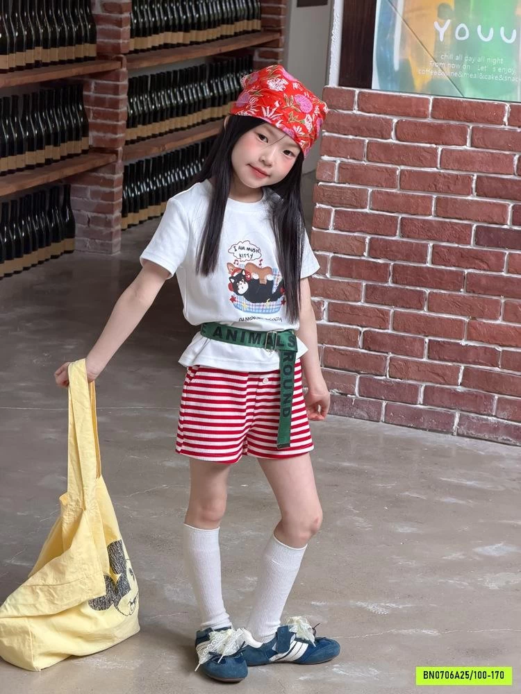 ÁO CÚN MIX SHORT KẺ ĐỎ AMBB
