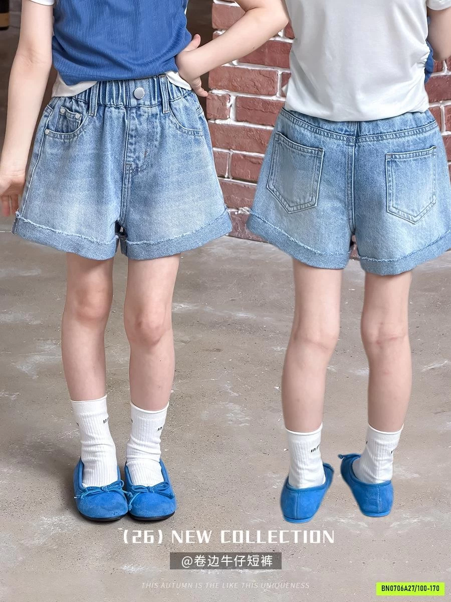 SHORT JEANS GẤP GẤU 26C067 AMBB