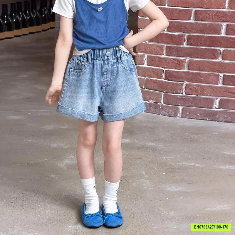 SHORT JEANS GẤP GẤU 26C067 AMBB